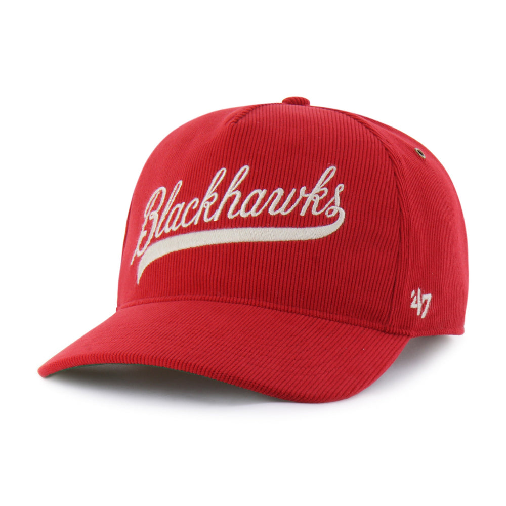 CHICAGO BLACKHAWKS GRANDSTAND CORD '47 HITCH RF RELAXED FIT RED