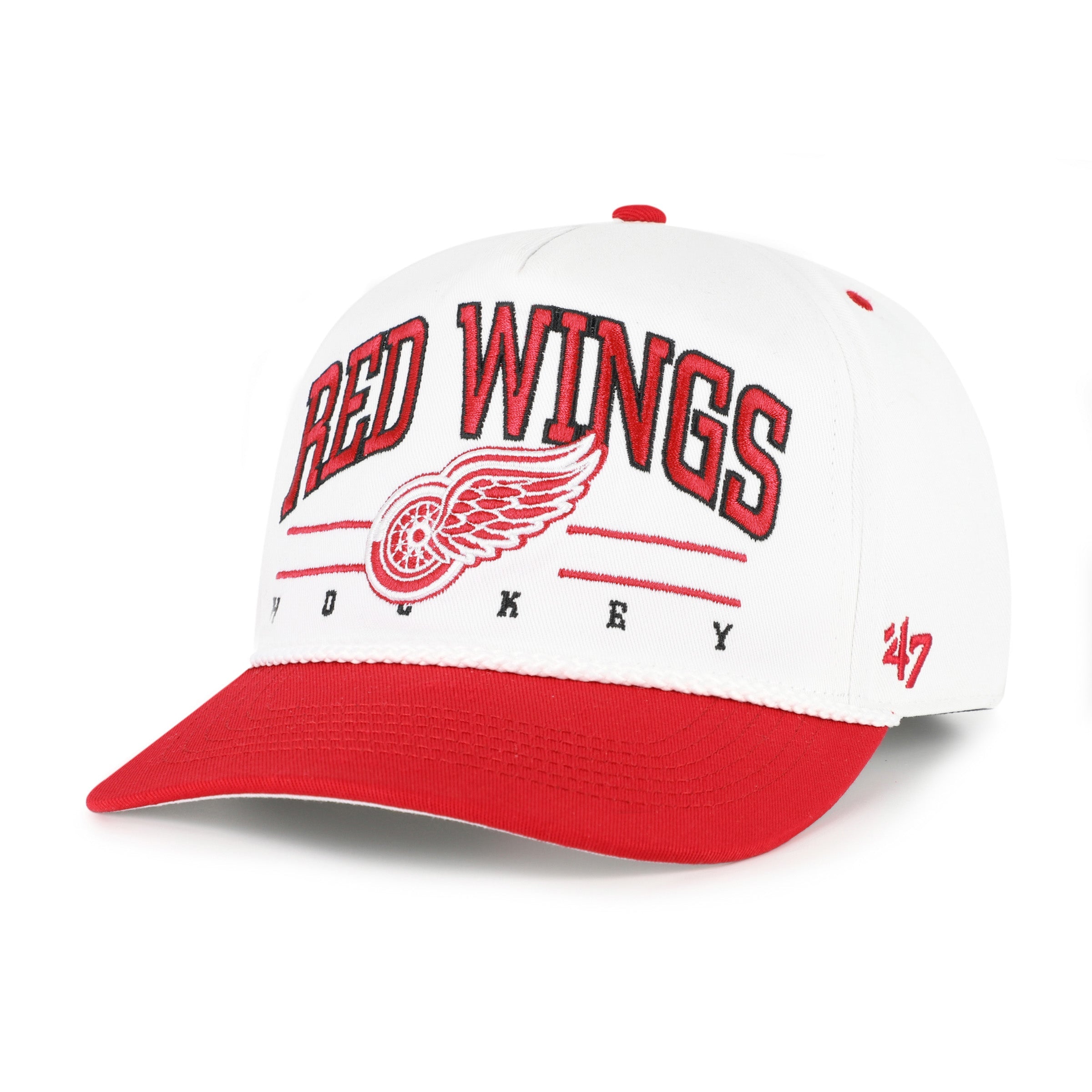 DETROIT RED WINGS ROSCOE ROPE TWO TONE '47 HITCH WHITE