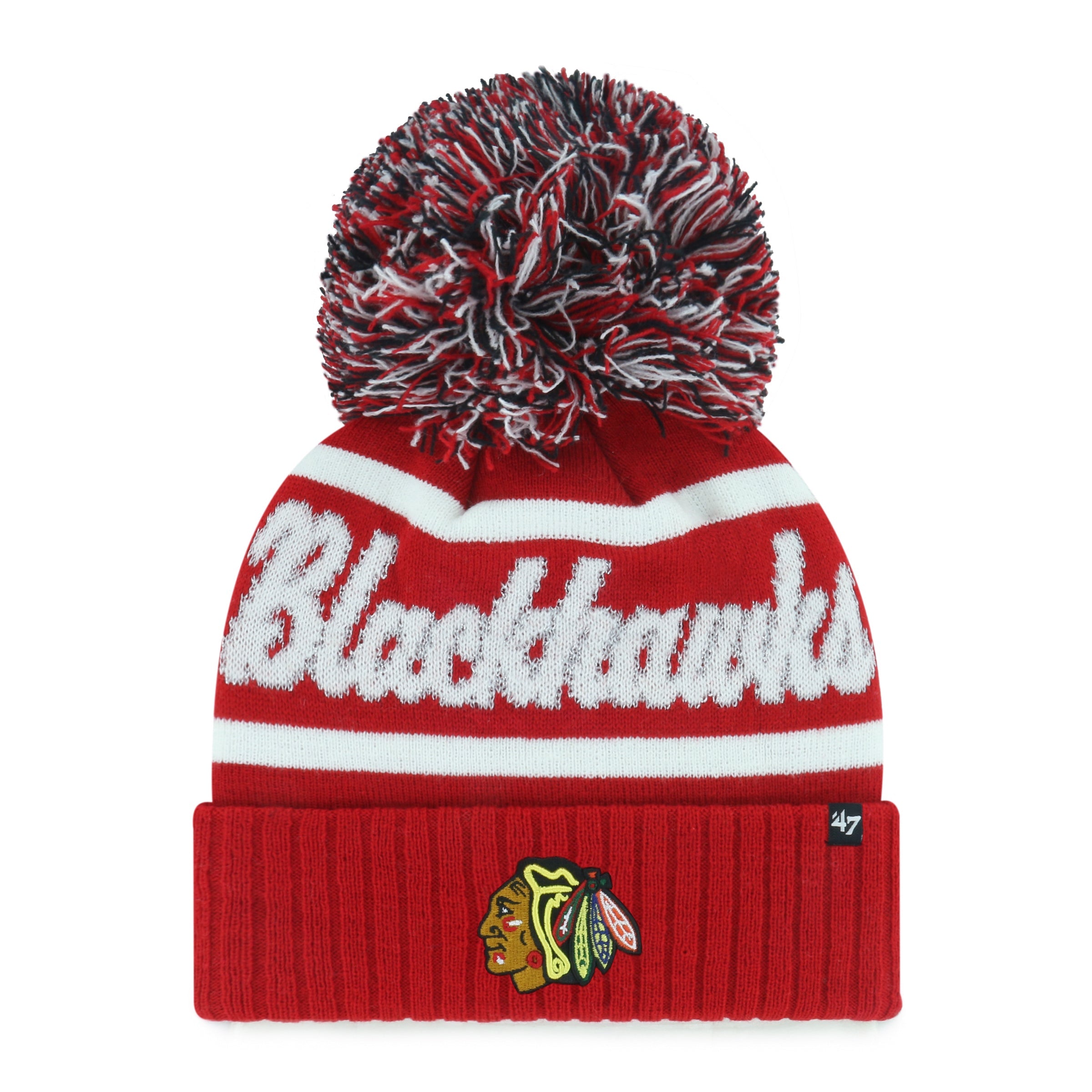 CHICAGO BLACKHAWKS SPIRITED '47 CUFF KNIT RED