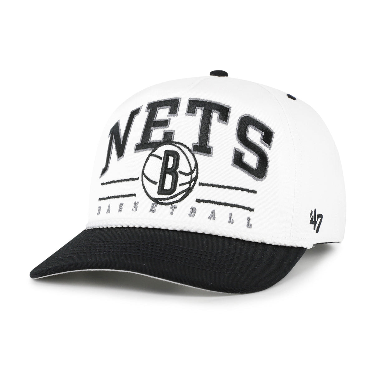 BROOKLYN NETS ROSCOE ROPE TWO TONE '47 HITCH WHITE