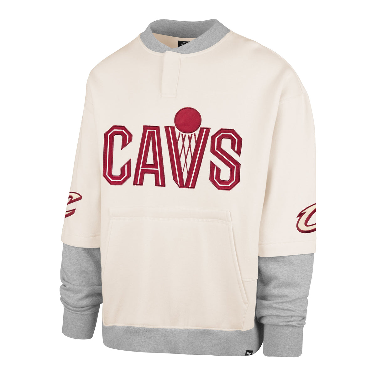 CLEVELAND CAVALIERS TRIFECTA '47 DOUBLE LAYERED SNAP CREW CREAM