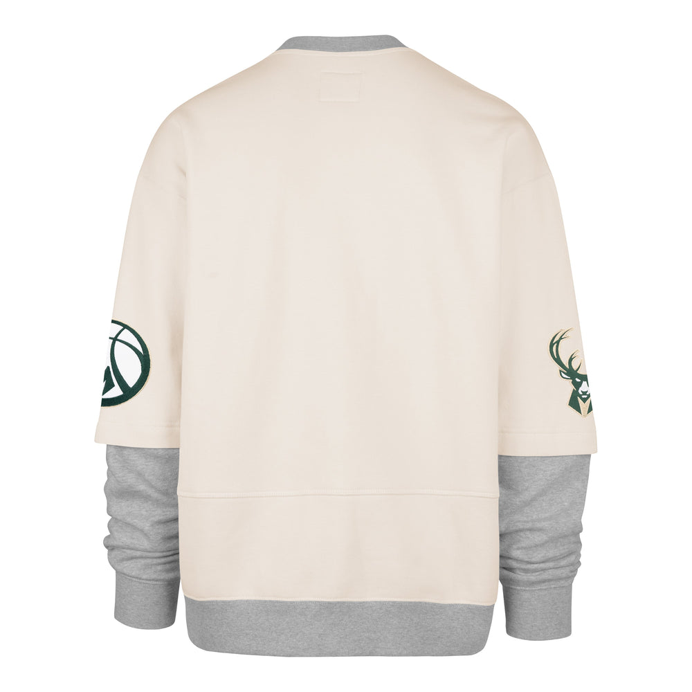MILWAUKEE BUCKS TRIFECTA '47 DOUBLE LAYERED SNAP CREW CREAM