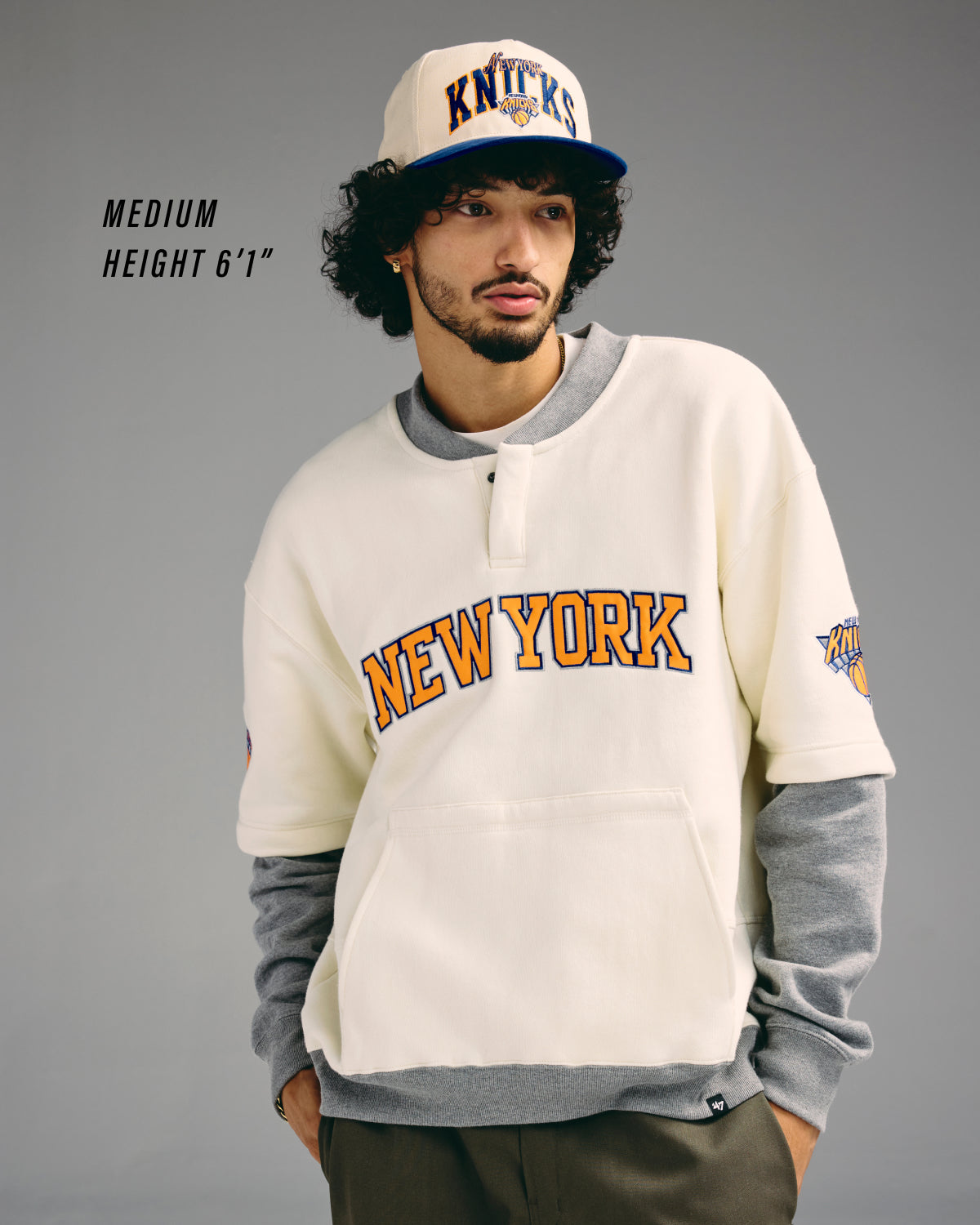 MILWAUKEE BUCKS TRIFECTA '47 DOUBLE LAYERED SNAP CREW CREAM