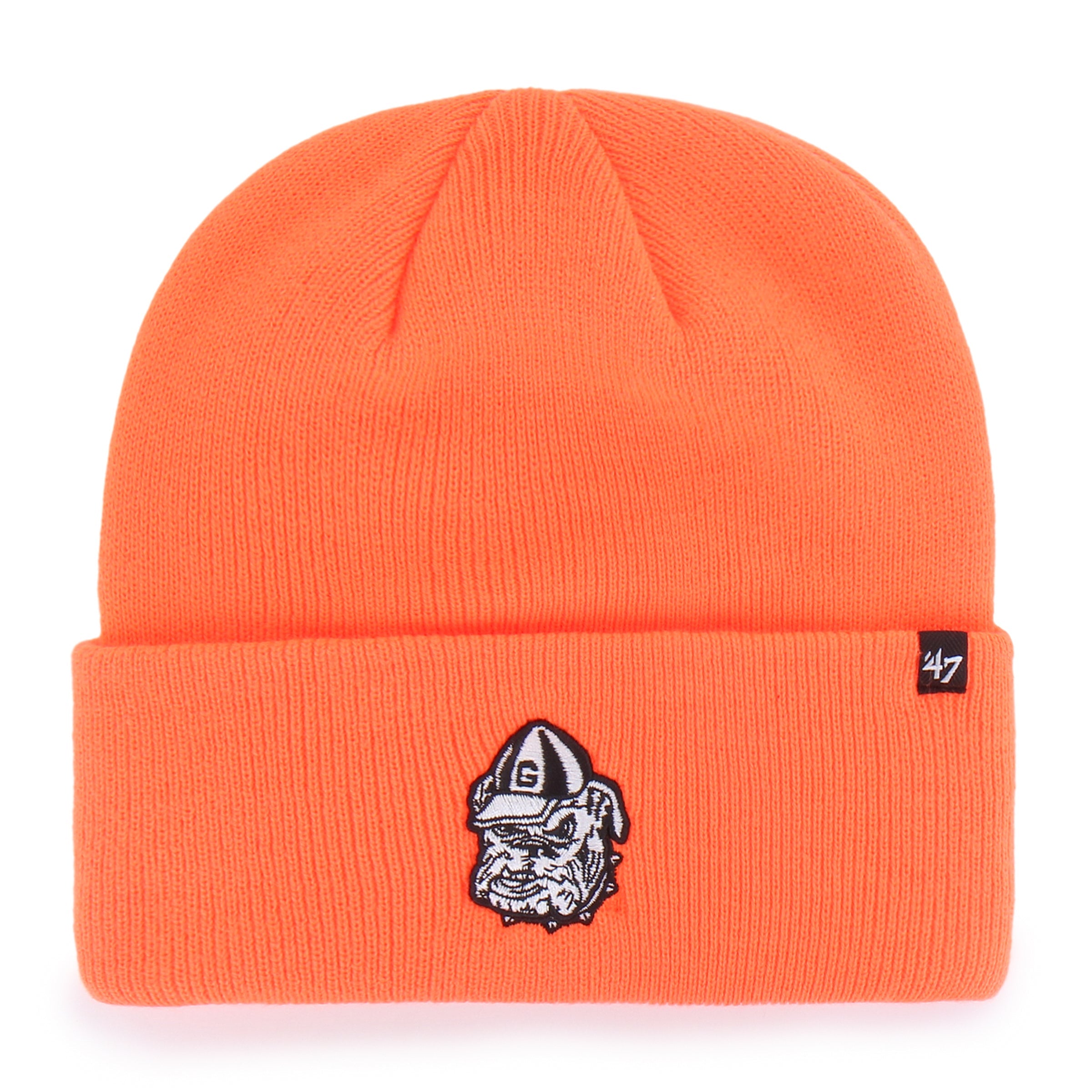 GEORGIA BULLDOGS HUNTER '47 CUFF KNIT NEON ORANGE