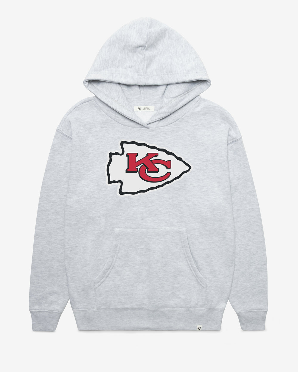 KANSAS CITY CHIEFS IMPRINT '47 NAOMI HOOD WOMENS RELAY GREY