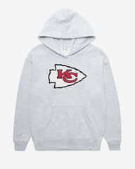KANSAS CITY CHIEFS IMPRINT '47 NAOMI HOOD WOMENS RELAY GREY