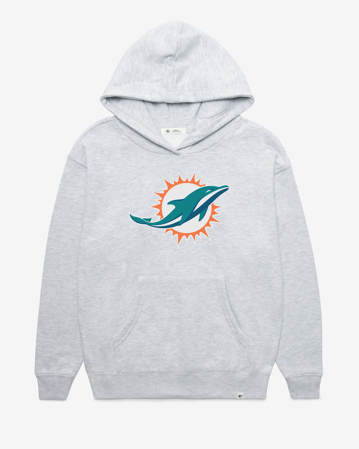 MIAMI DOLPHINS IMPRINT '47 NAOMI HOOD WOMENS RELAY GREY