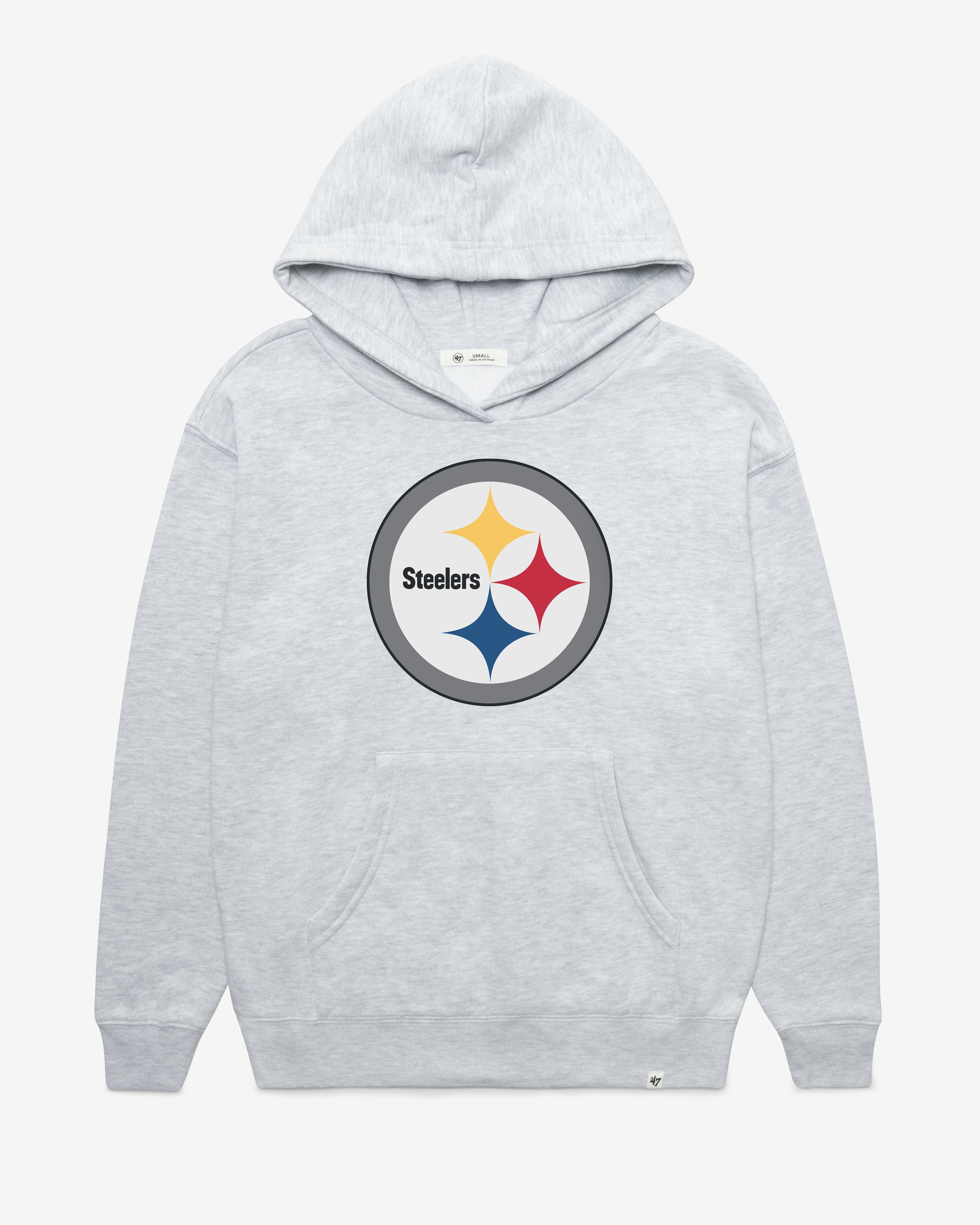 PITTSBURGH STEELERS IMPRINT '47 NAOMI HOOD WOMENS RELAY GREY