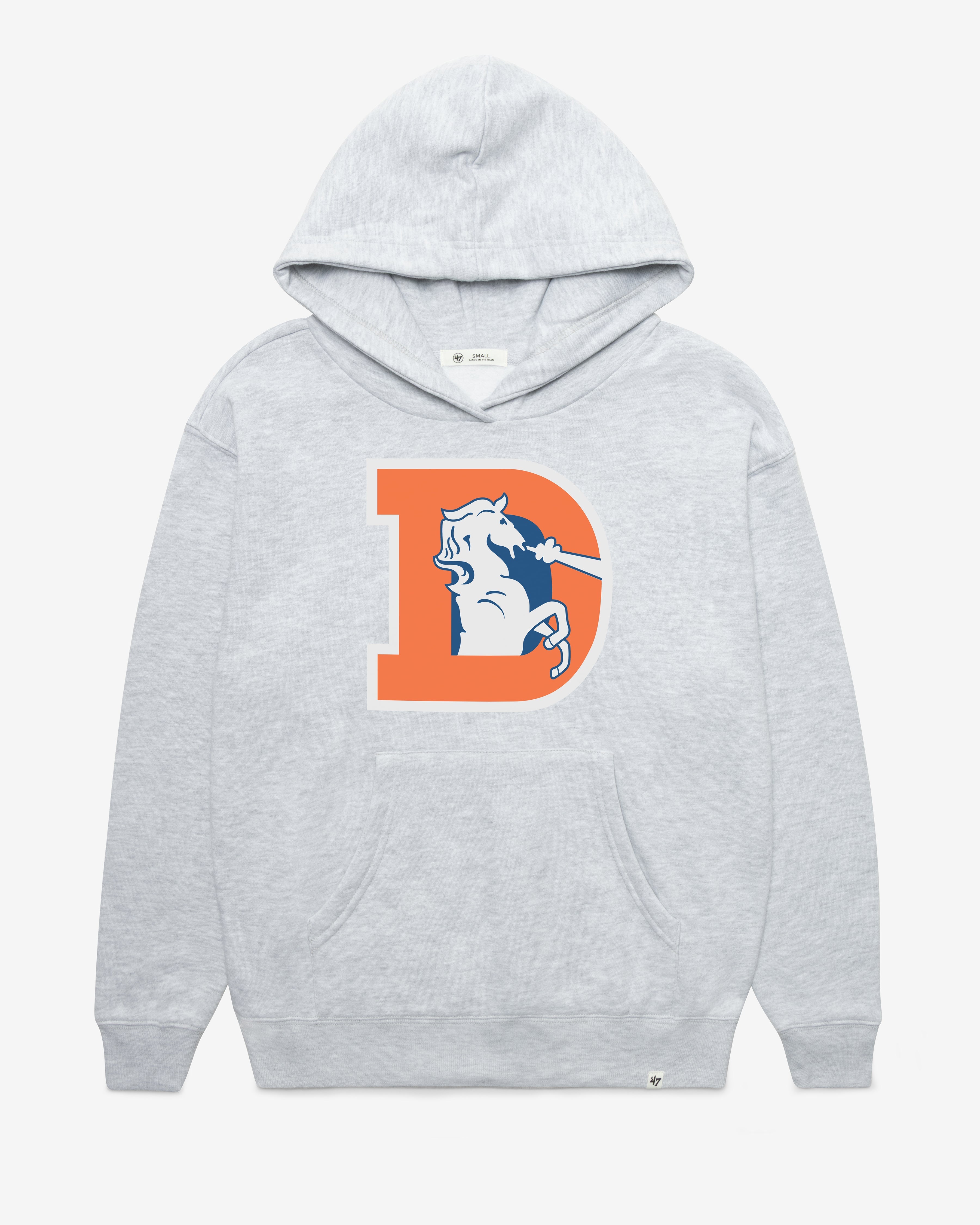 DENVER BRONCOS HISTORIC IMPRINT '47 NAOMI HOOD WOMENS RELAY GREY