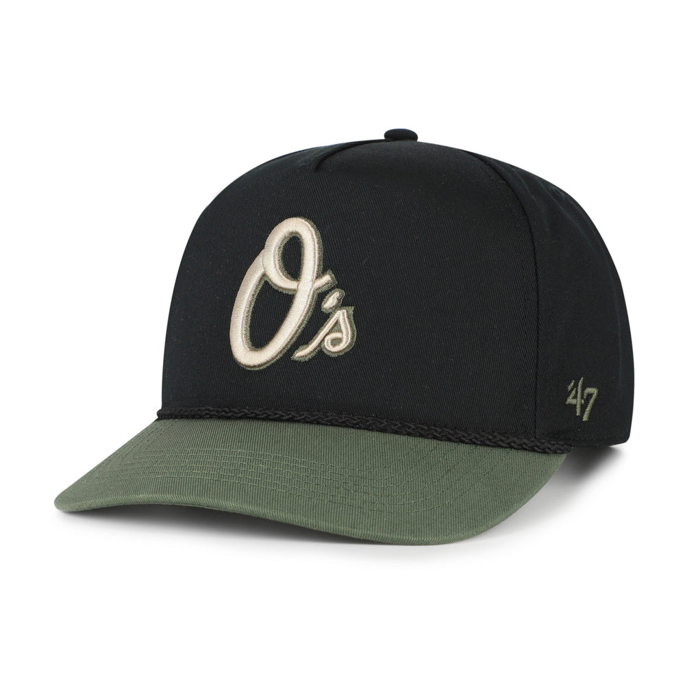 BALTIMORE ORIOLES KHAKI ACCENTS '47 HITCH BLACK