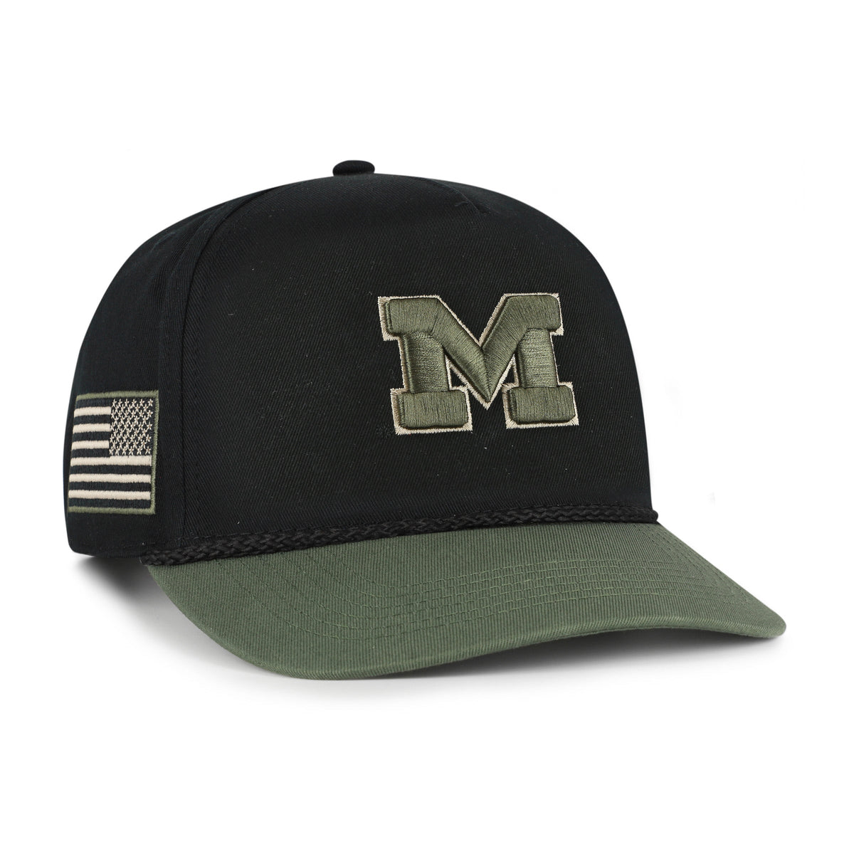 MICHIGAN WOLVERINES KHAKI ACCENTS '47 HITCH BLACK