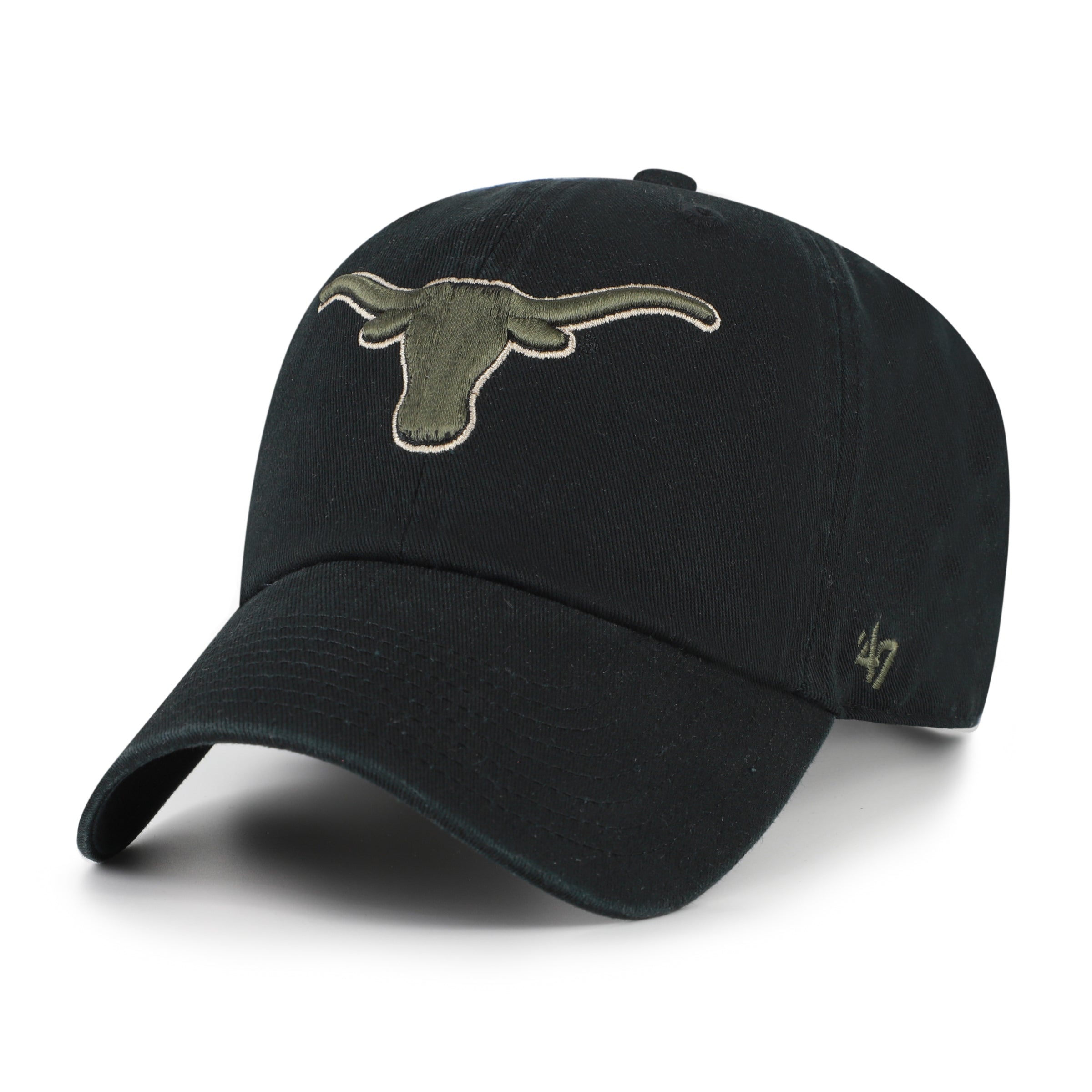 TEXAS LONGHORNS KHAKI ACCENTS '47 CLEAN UP BLACK