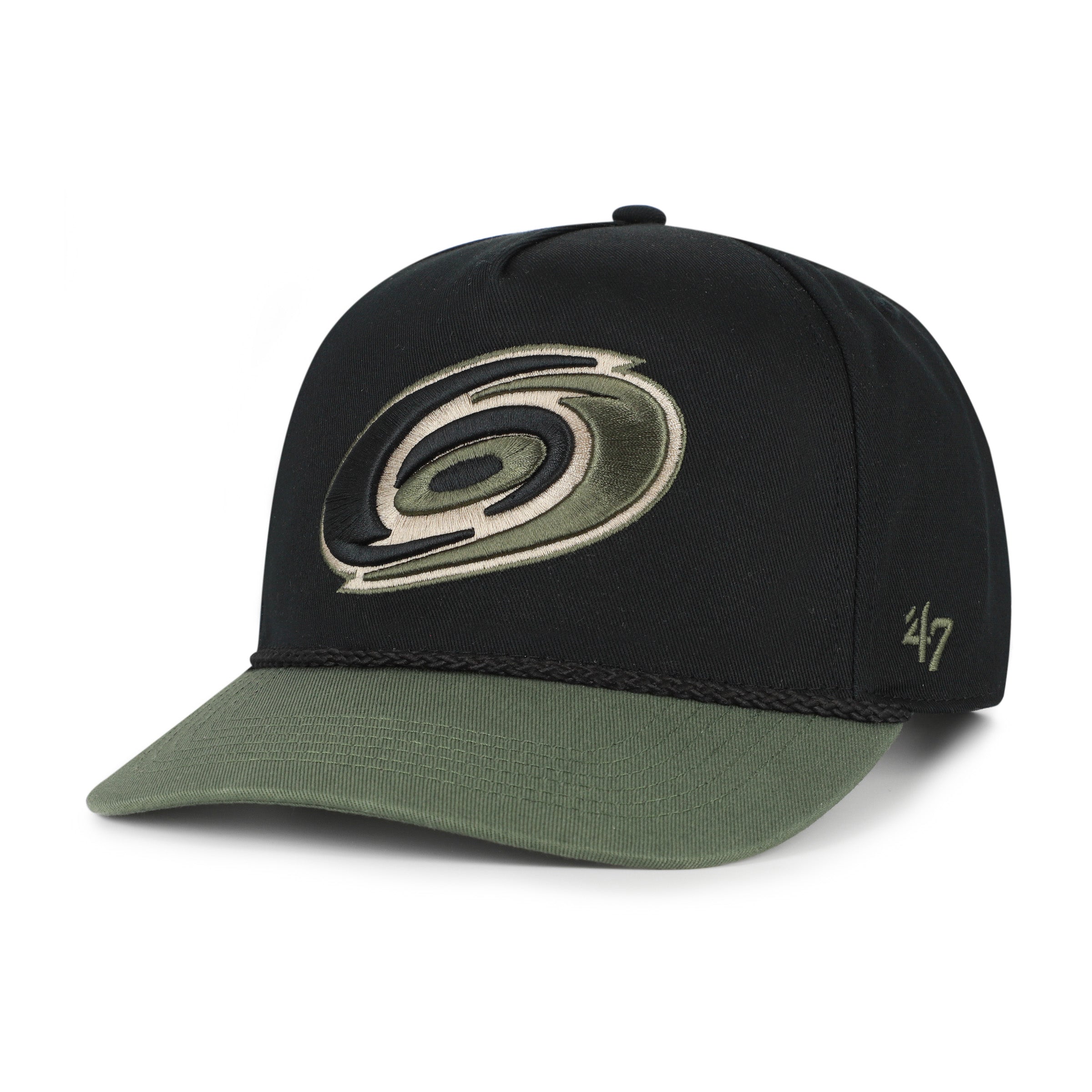 CAROLINA HURRICANES KHAKI ACCENTS '47 HITCH BLACK