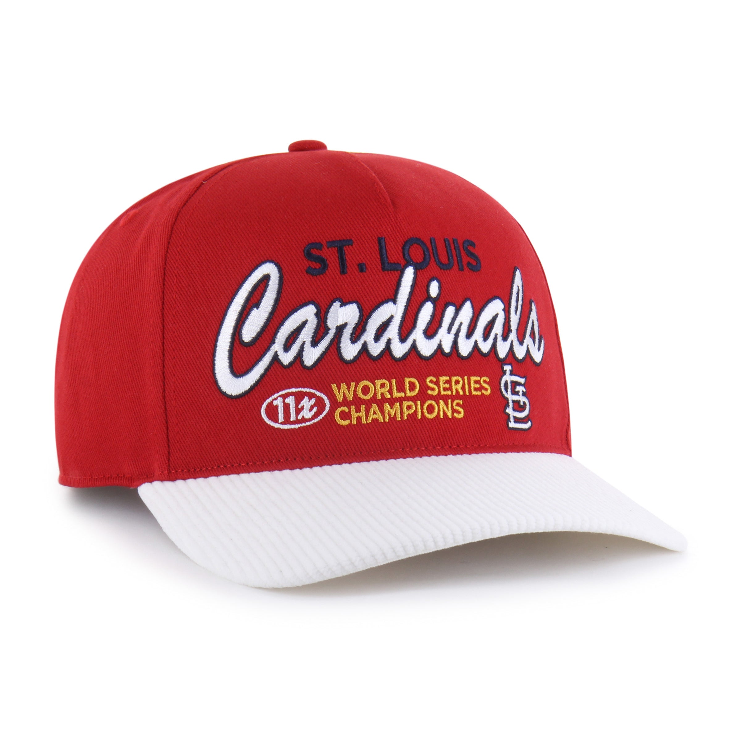 ST. LOUIS CARDINALS COOPERSTOWN WORLD SERIES MULTI TIME '47 HITCH RF RELAXED FIT RED
