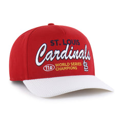ST. LOUIS CARDINALS COOPERSTOWN WORLD SERIES MULTI TIME '47 HITCH RF RELAXED FIT RED