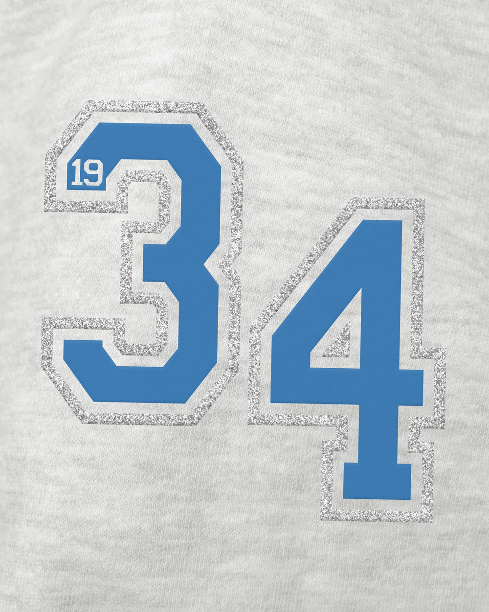 DETROIT LIONS STONEY CLOVER LANE X '47 OVERSIZED GLITTER ARCH CREW WOMENS RELAY GREY