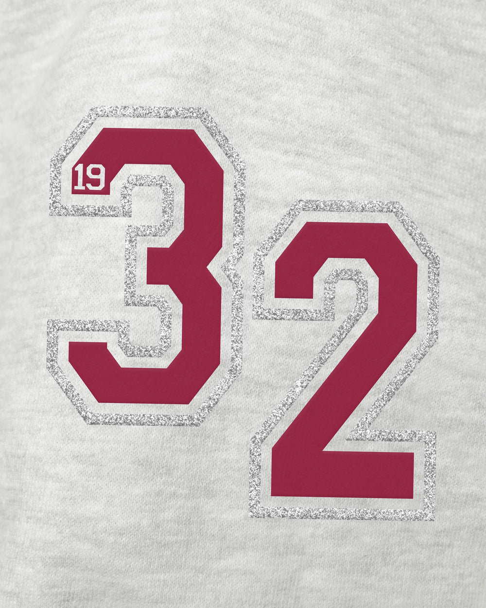 WASHINGTON COMMANDERS STONEY CLOVER LANE X '47 OVERSIZED GLITTER ARCH CREW WOMENS RELAY GREY