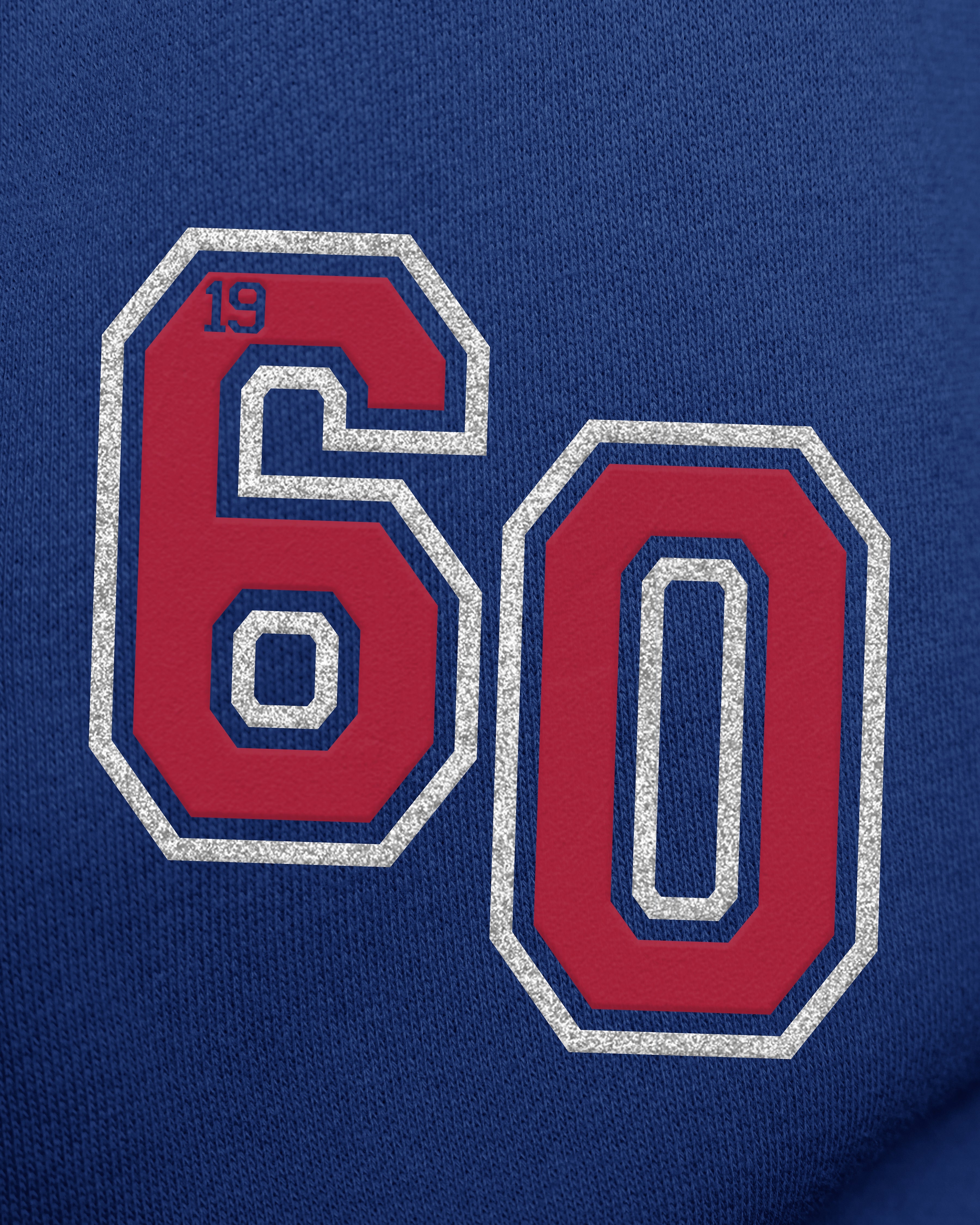 BUFFALO BILLS STONEY CLOVER LANE X '47 OVERSIZED GLITTER ARCH CREW WOMENS ROYAL