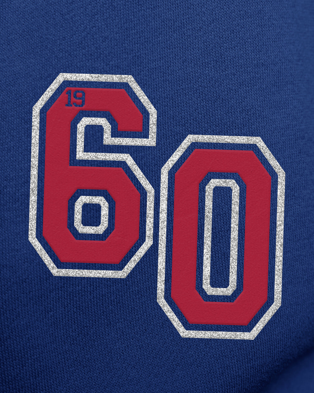 BUFFALO BILLS STONEY CLOVER LANE X '47 OVERSIZED GLITTER ARCH CREW WOMENS ROYAL