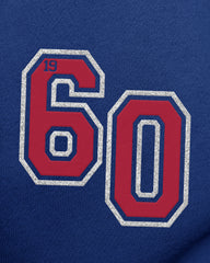 BUFFALO BILLS STONEY CLOVER LANE X '47 OVERSIZED GLITTER ARCH CREW WOMENS ROYAL