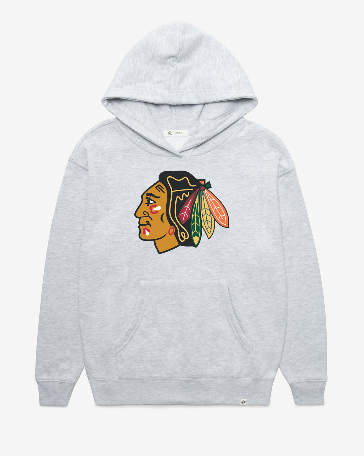CHICAGO BLACKHAWKS IMPRINT '47 NAOMI HOOD WOMENS RELAY GREY