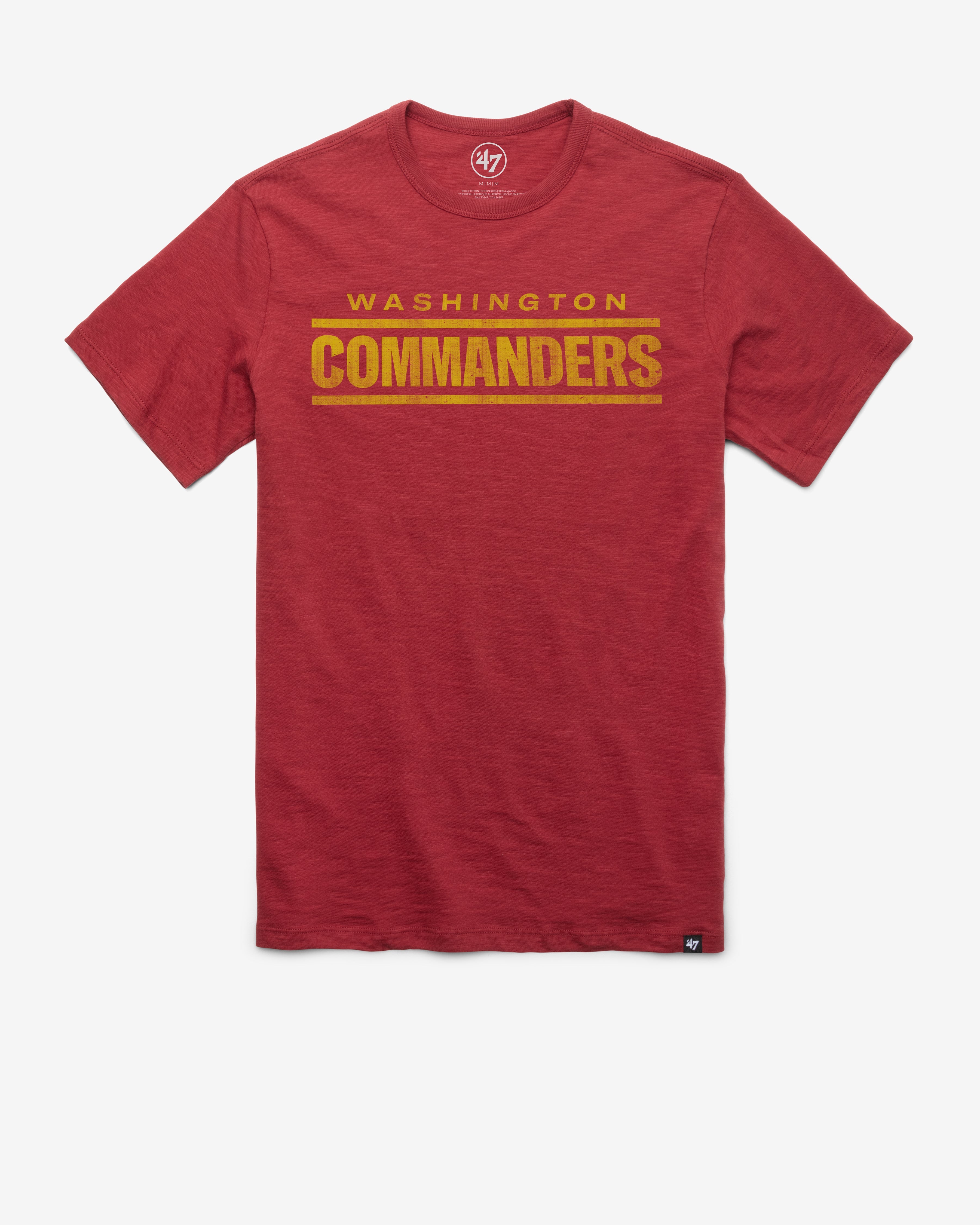 WASHINGTON COMMANDERS GRIT '47 SCRUM TEE CARDINAL
