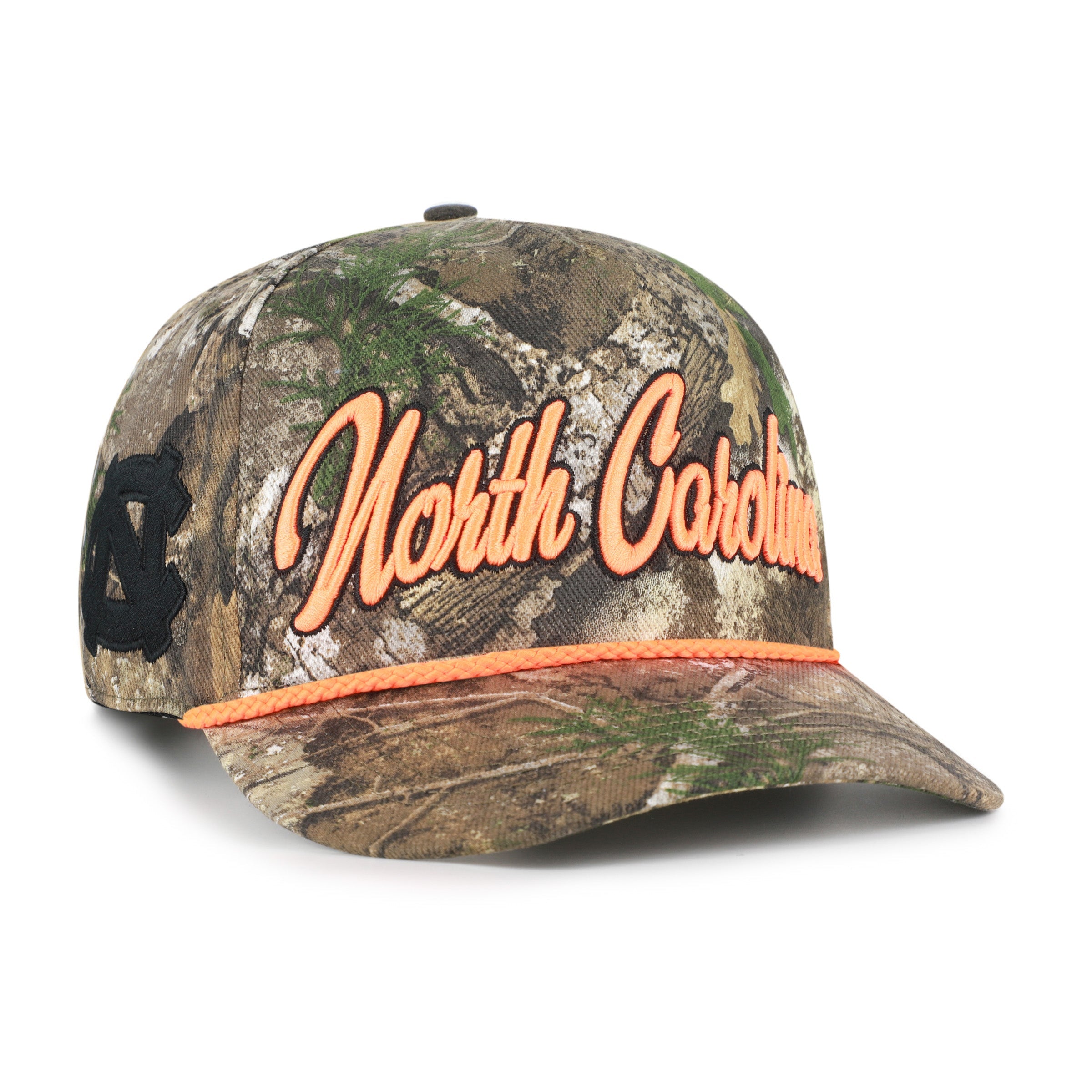 NORTH CAROLINA TAR HEELS UNC OVERHAND SCRIPT REALTREE '47 HITCH REALTREE APX