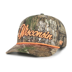 WISCONSIN BADGERS OVERHAND SCRIPT REALTREE '47 HITCH REALTREE APX