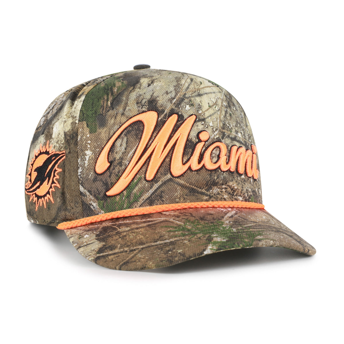 MIAMI DOLPHINS OVERHAND SCRIPT REALTREE '47 HITCH RELAXED FIT REALTREE APX