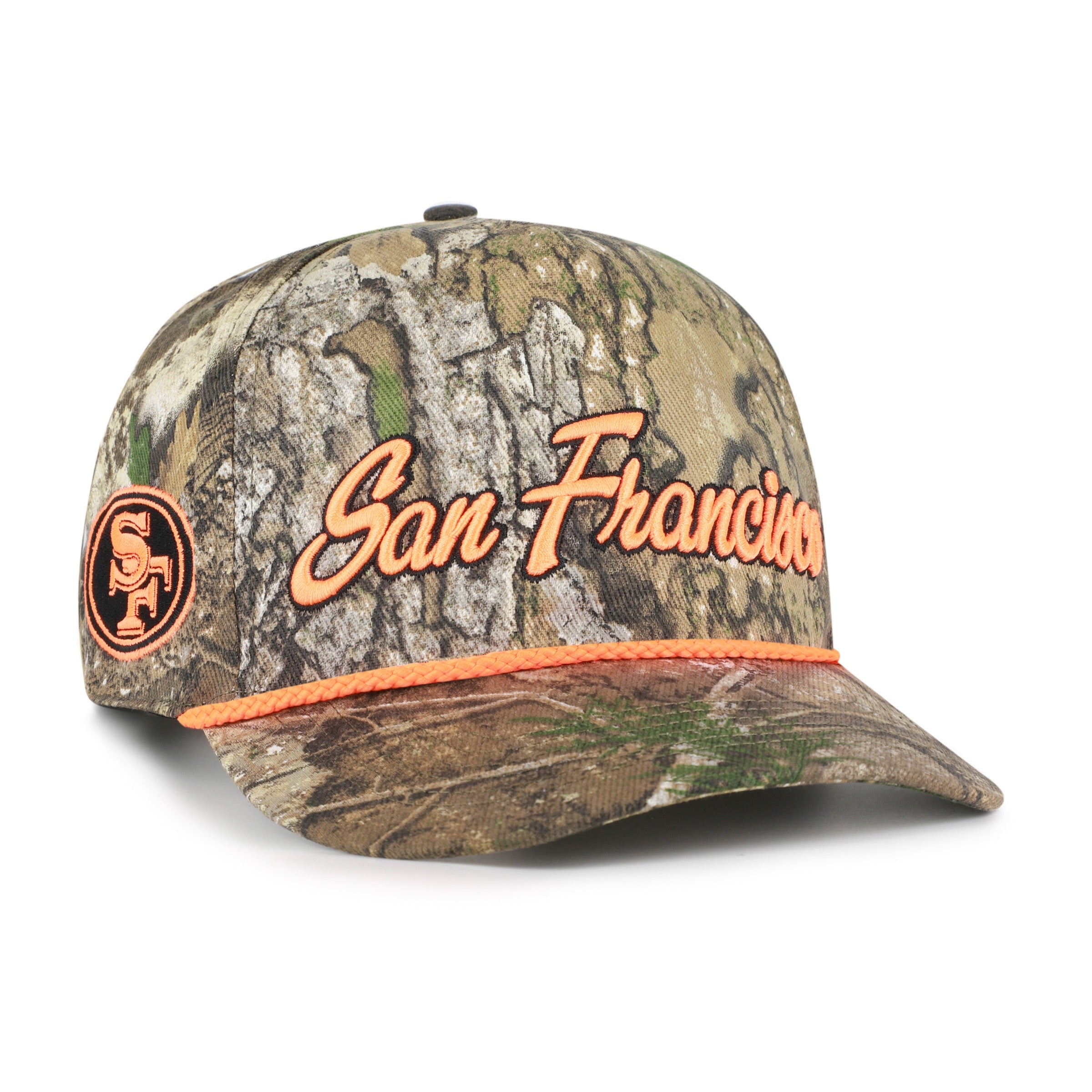SAN FRANCISCO 49ERS OVERHAND SCRIPT REALTREE '47 HITCH RELAXED FIT REALTREE APX