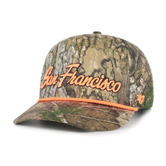 SAN FRANCISCO 49ERS OVERHAND SCRIPT REALTREE '47 HITCH RELAXED FIT REALTREE APX