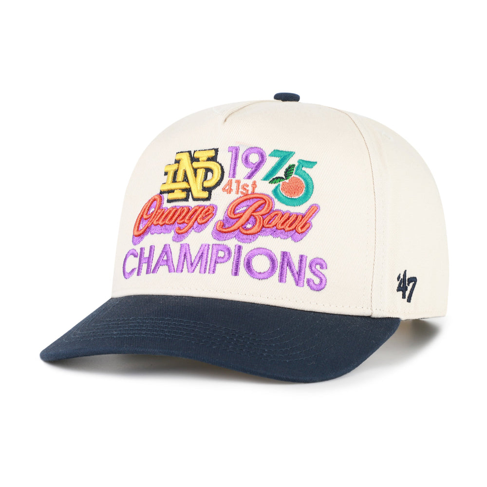 NOTRE DAME FIGHTING IRISH ORANGE BOWL PAST CHAMPS '47 HITCH NATURAL
