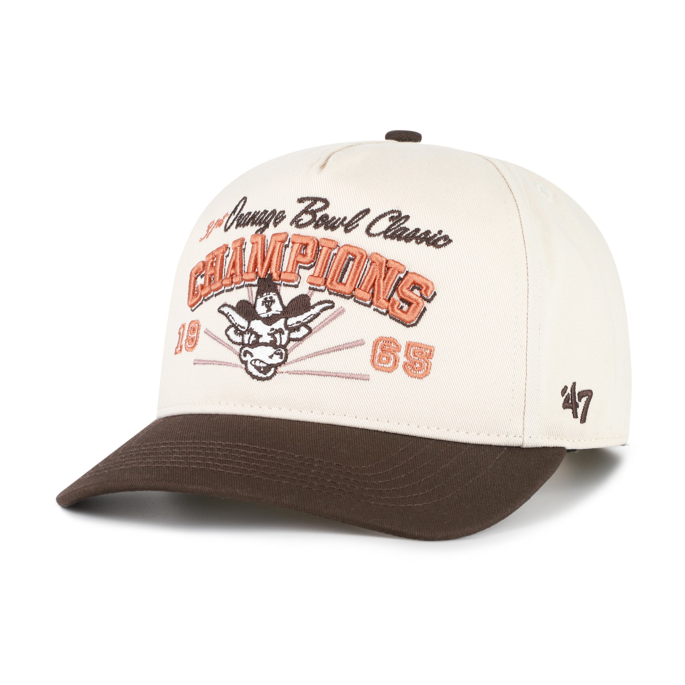 TEXAS LONGHORNS ORANGE BOWL PAST CHAMPS '47 HITCH NATURAL