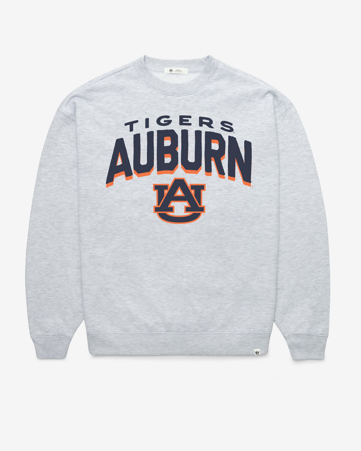 AUBURN TIGERS CAMPUS ARCH CLOUD '47 OVERSIZED CREW WOMENS RELAY GREY