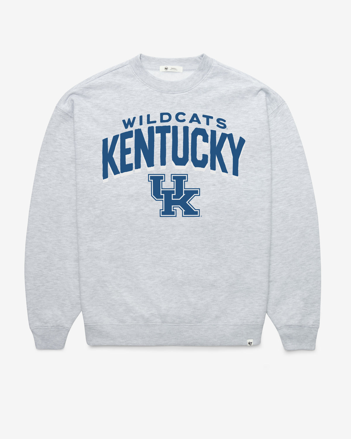 KENTUCKY WILDCATS CAMPUS ARCH CLOUD '47 OVERSIZED CREW WOMENS RELAY GREY
