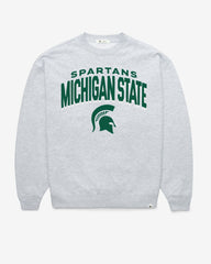 MICHIGAN STATE SPARTANS CAMPUS ARCH CLOUD '47 OVERSIZED CREW WOMENS RELAY GREY