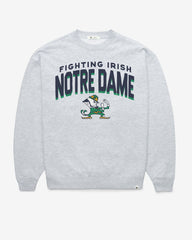 NOTRE DAME FIGHTIN IRISH CAMPUS ARCH CLOUD '47 OVERSIZED CREW WOMENS RELAY GREY