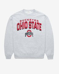 OHIO STATE BUCKEYES CAMPUS ARCH CLOUD '47 OVERSIZED CREW WOMENS RELAY GREY