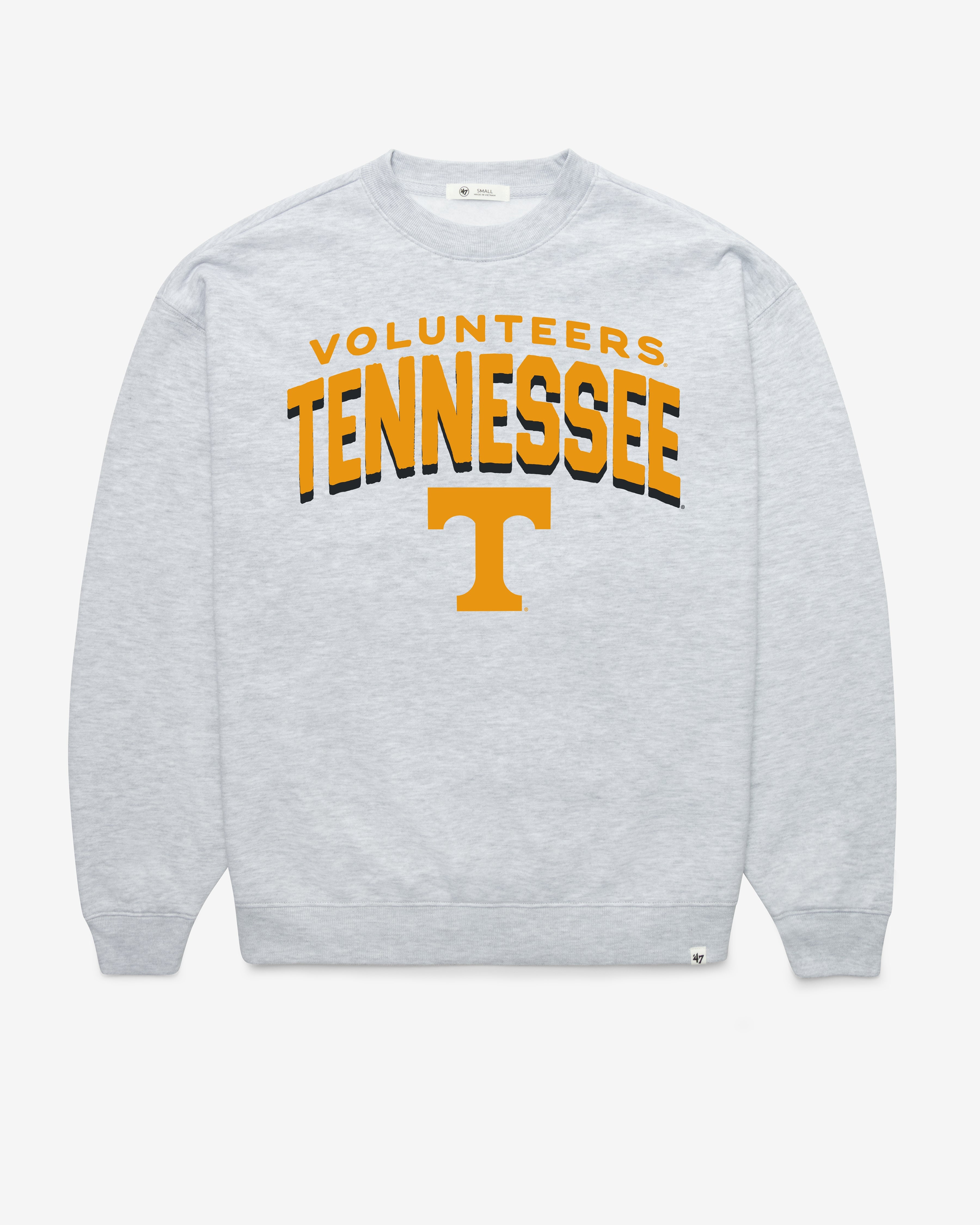 TENNESSEE VOLUNTEERS CAMPUS ARCH '47 CLOUD OVERSIZED CREW WOMENS RELAY GREY