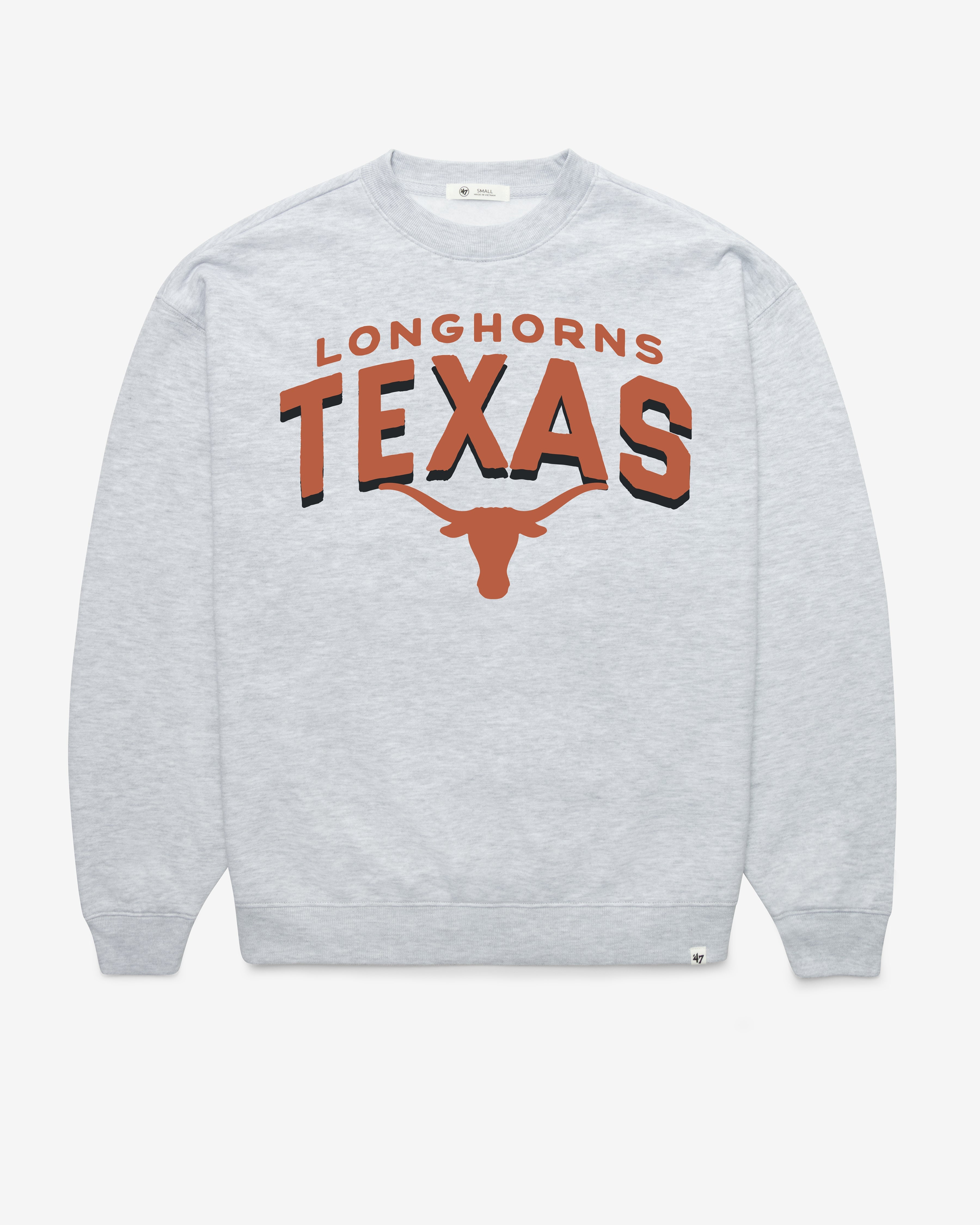TEXAS LONGHORNS CAMPUS ARCH CLOUD '47 OVERSIZED CREW WOMENS RELAY GREY