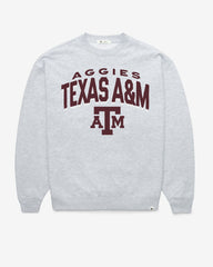 TEXAS A&M AGGIES CAMPUS ARCH CLOUD '47 OVERSIZED CREW WOMENS RELAY GREY