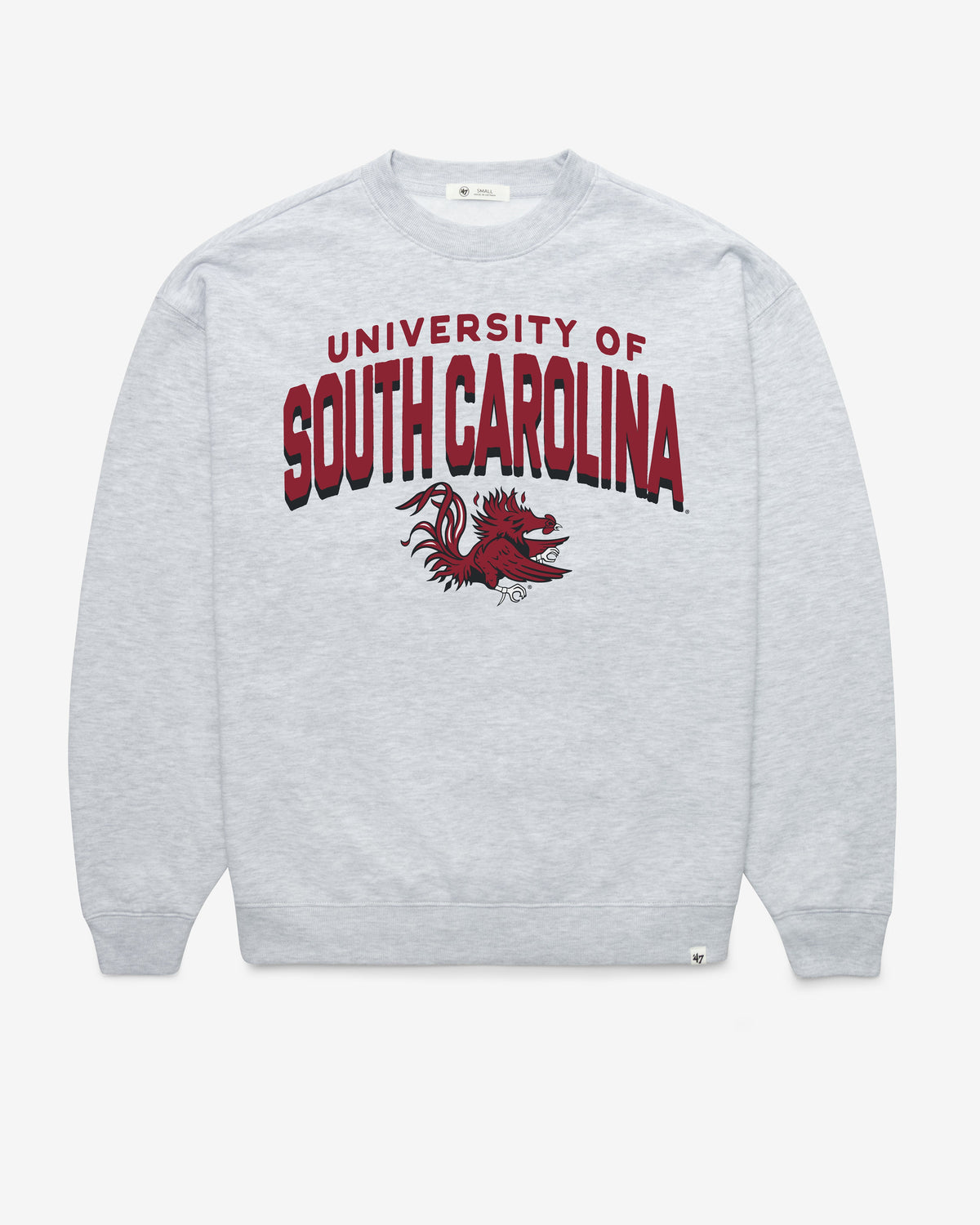 SOUTH CAROLINA GAMECOCKS CAMPUS ARCH CLOUD '47 OVERSIZED CREW WOMENS RELAY GREY