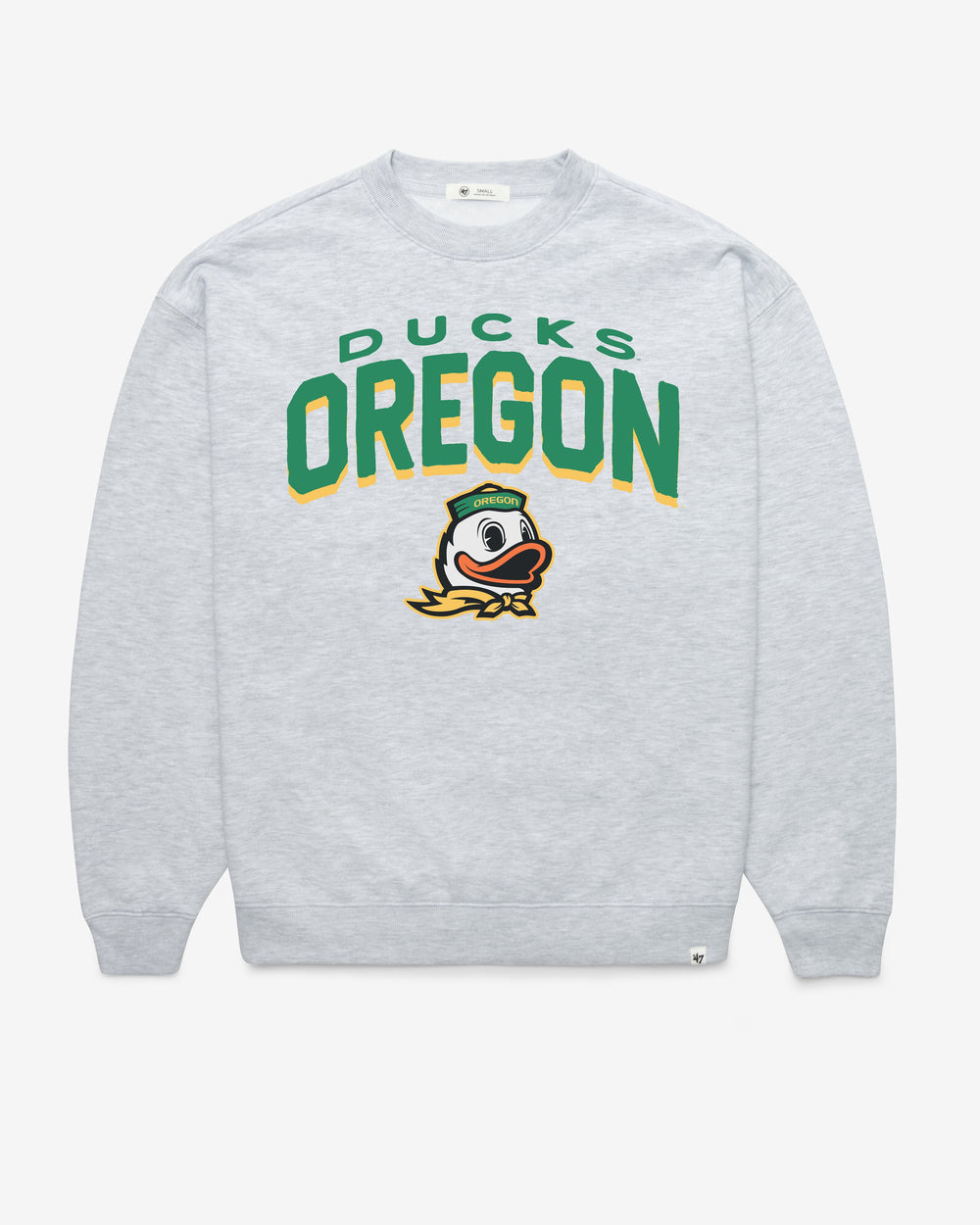 OREGON DUCKS CAMPUS ARCH CLOUD '47 OVERSIZED CREW WOMENS RELAY GREY