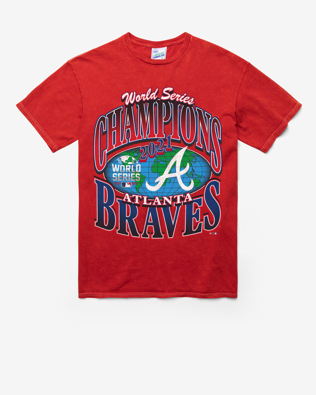 ATLANTA BRAVES COOPERSTOWN WORLD SERIES LOCKER VINTAGE '47 TUBULAR TEE DT RED