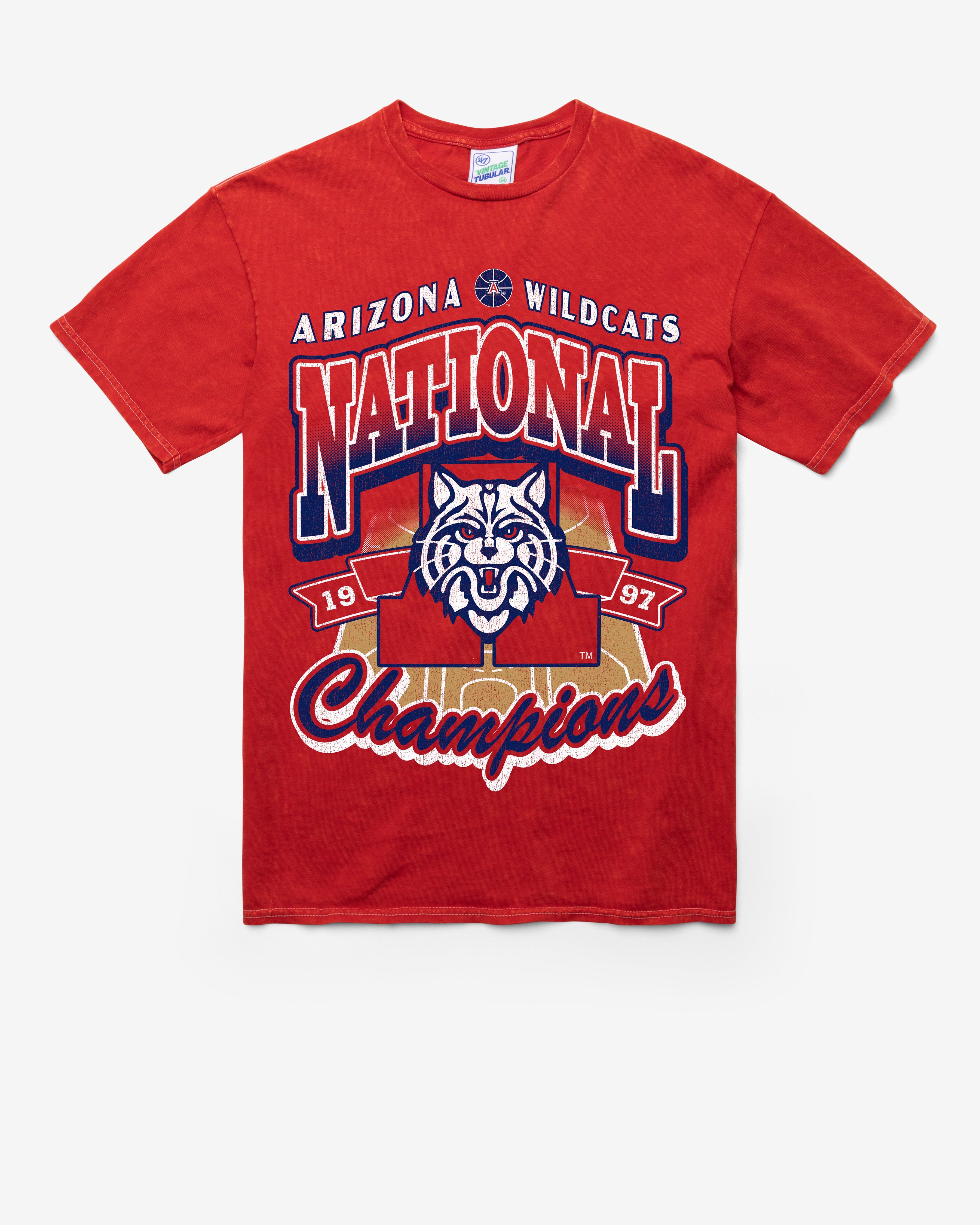 ARIZONA WILDCATS H-CHAMPS LOCKER VINTAGE '47 TUBULAR TEE DT RED