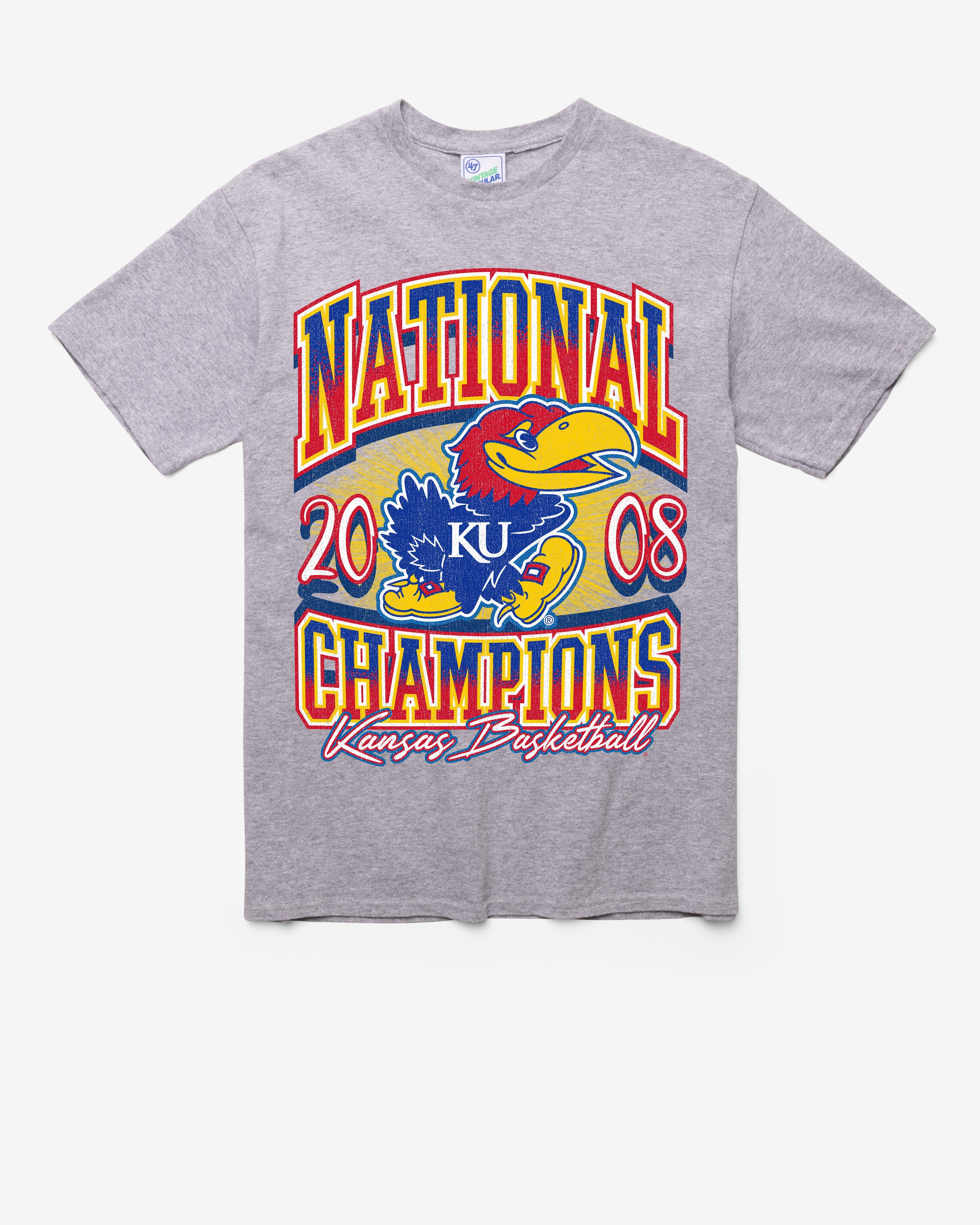 KANSAS JAYHAWKS H-CHAMPS LOCKER VINTAGE '47 TUBULAR TEE DT ATHLETIC HEATHER