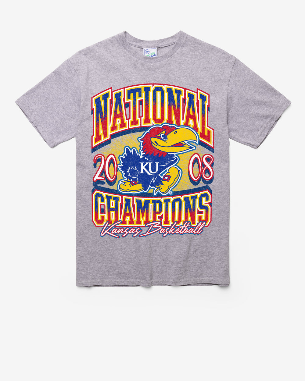 KANSAS JAYHAWKS H-CHAMPS LOCKER VINTAGE '47 TUBULAR TEE DT ATHLETIC HEATHER