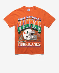MIAMI HURRICANES H-CHAMPS LOCKER VINTAGE '47 TUBULAR TEE DT ORANGE