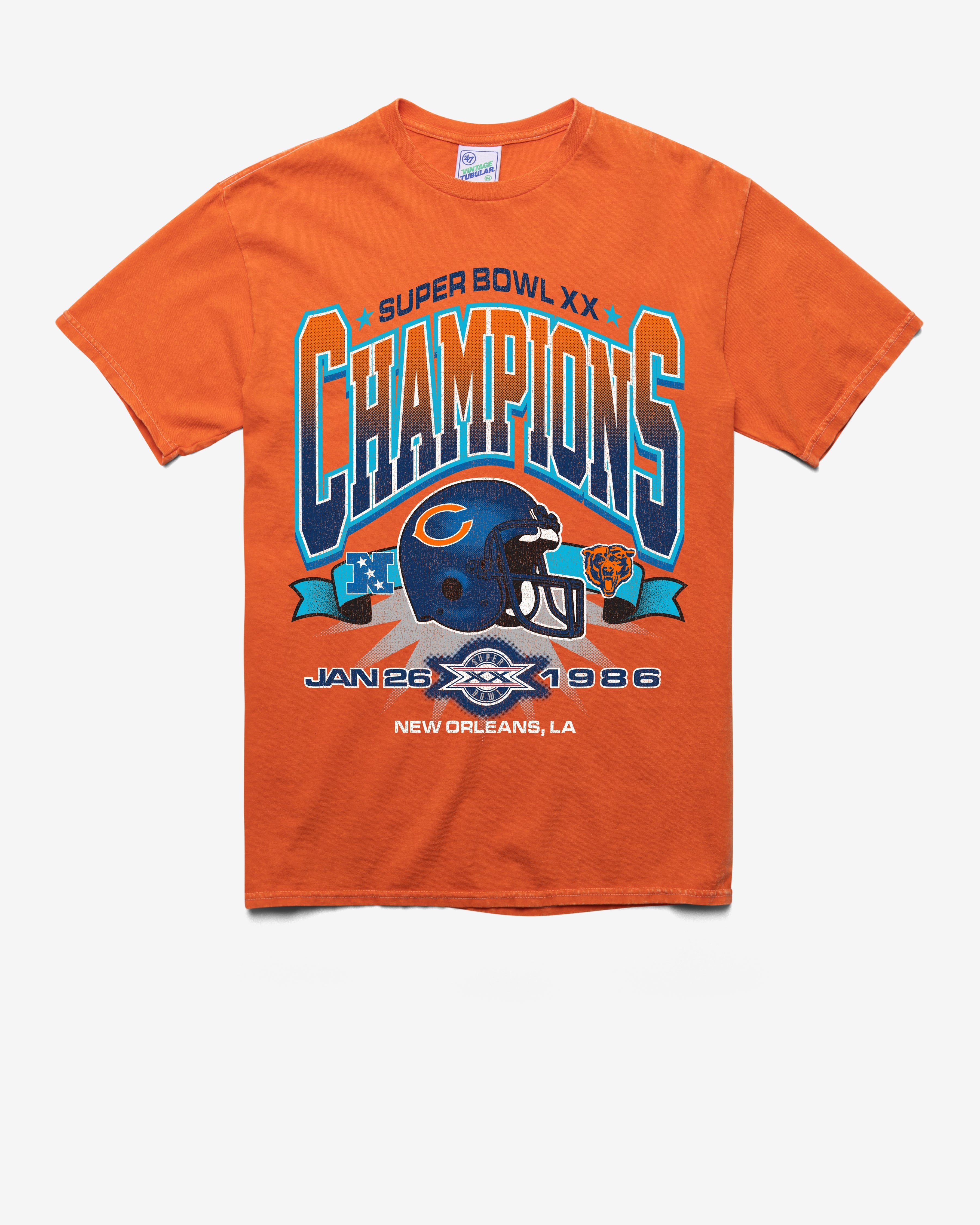 CHICAGO BEARS LOCKER VINTAGE '47 TUBULAR TEE DT ORANGE