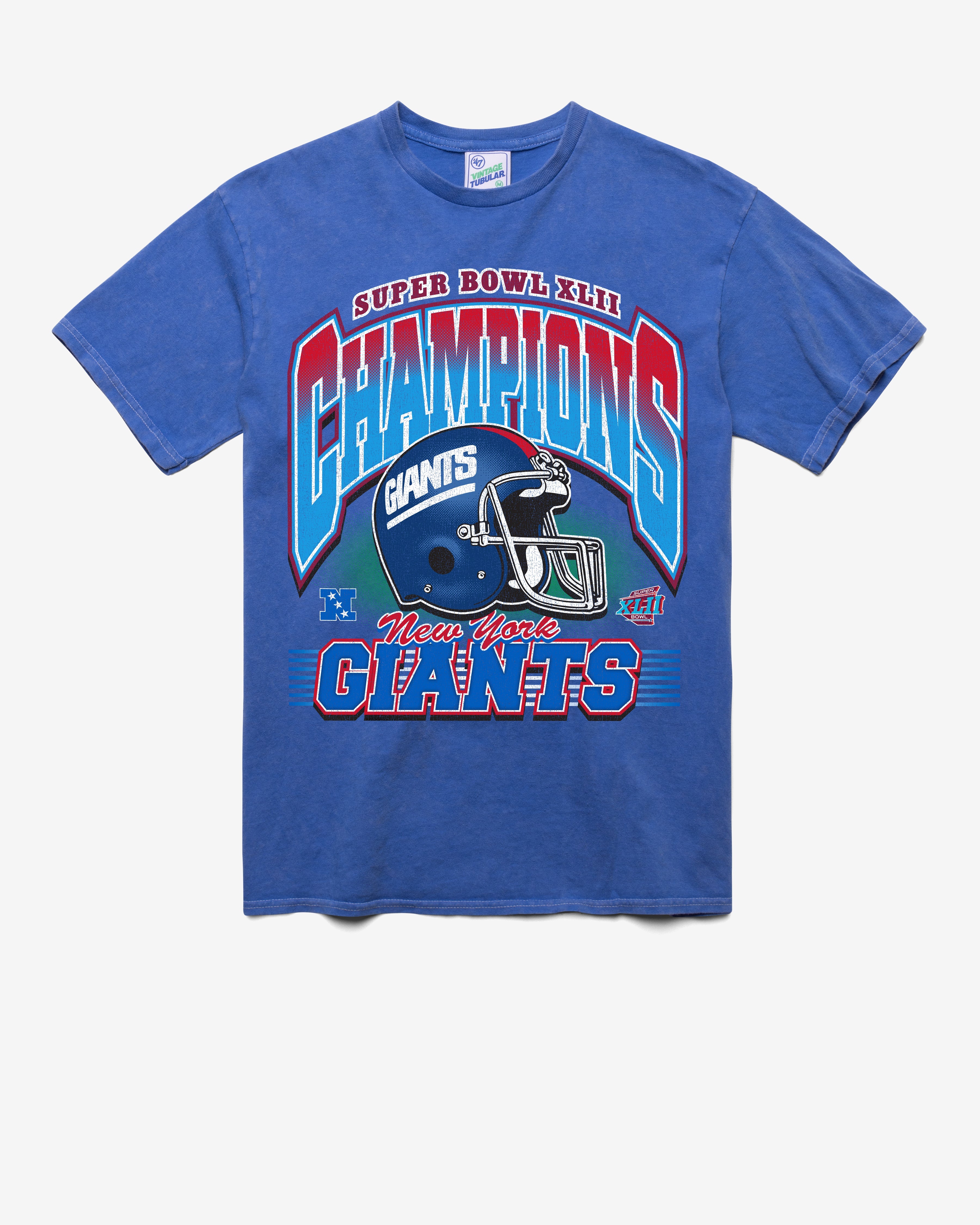 NEW YORK GIANTS LOCKER VINTAGE '47 TUBULAR TEE DT CALI BLUE